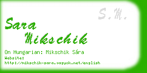 sara mikschik business card